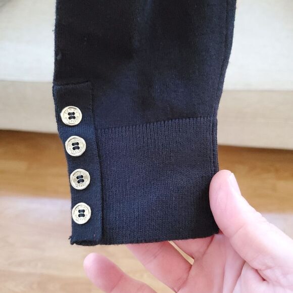 Tommy Hilfiger Solid Buttoned-Cuff Stella Sweater sz Sm - Picture 6 of 11